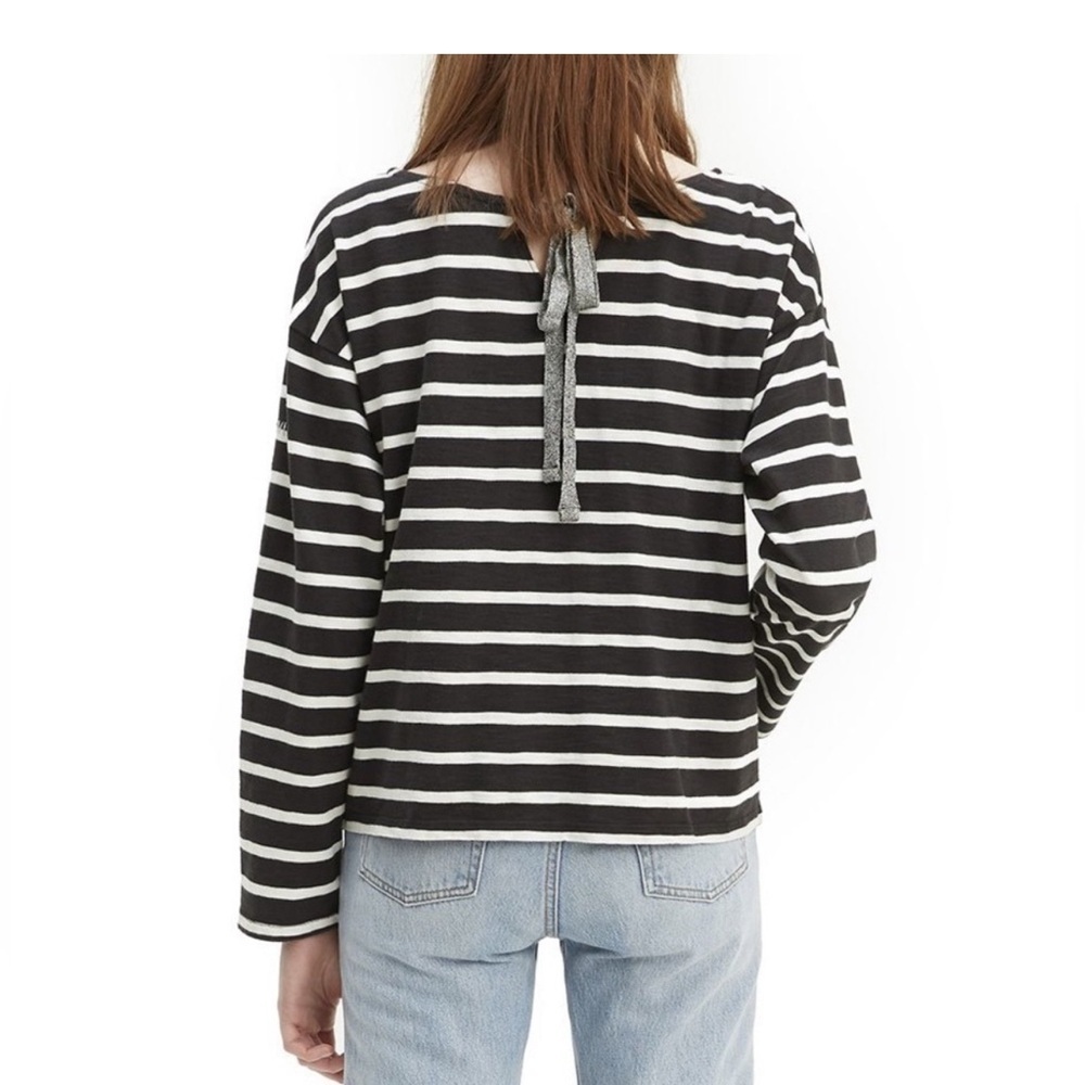 New Levi's Cora Sailor Long Sleeve Striped Tee - Picture 2 of 6
